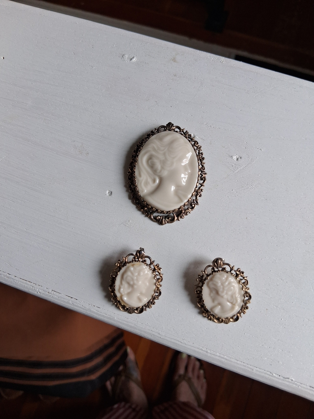 Vintage Lenox Broach And Earrings